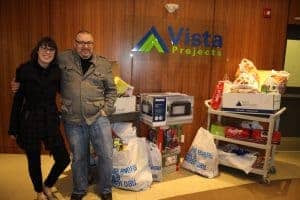 A huge thanks to NeighbourLink Executive Director, Chris Jost, for picking up and wrapping the gifts from Vista Projects!