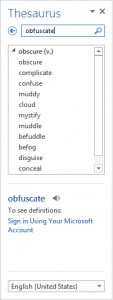 Thesaurus - Microsoft Word tips for engineers