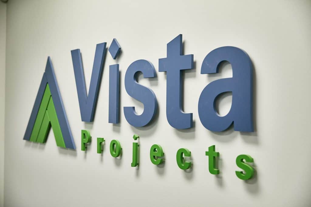 Vista Projects wall signage