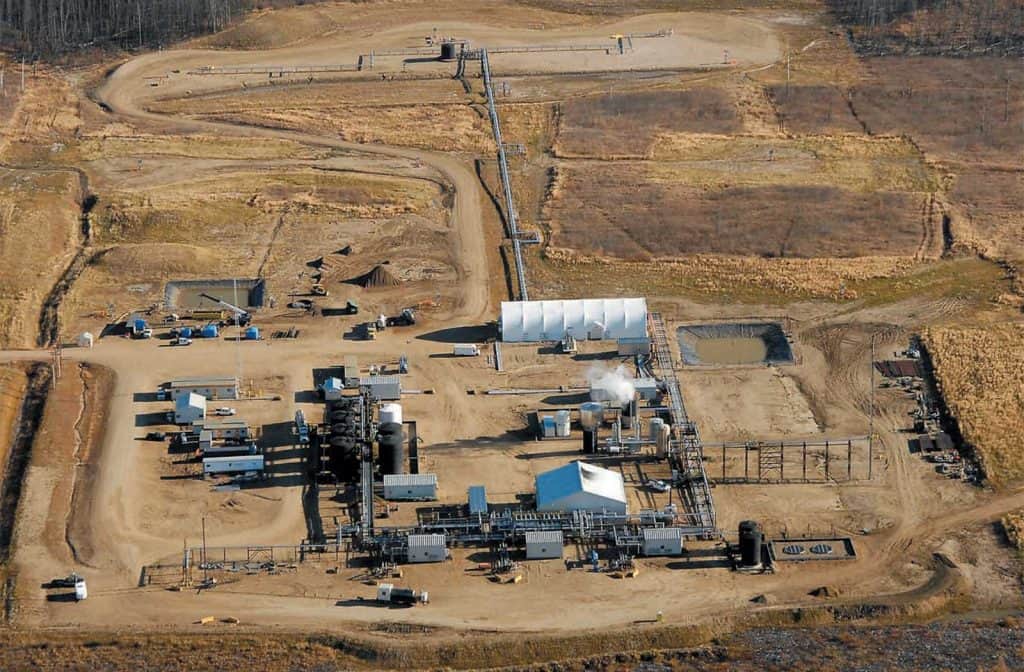 Aerial image of the May River facility