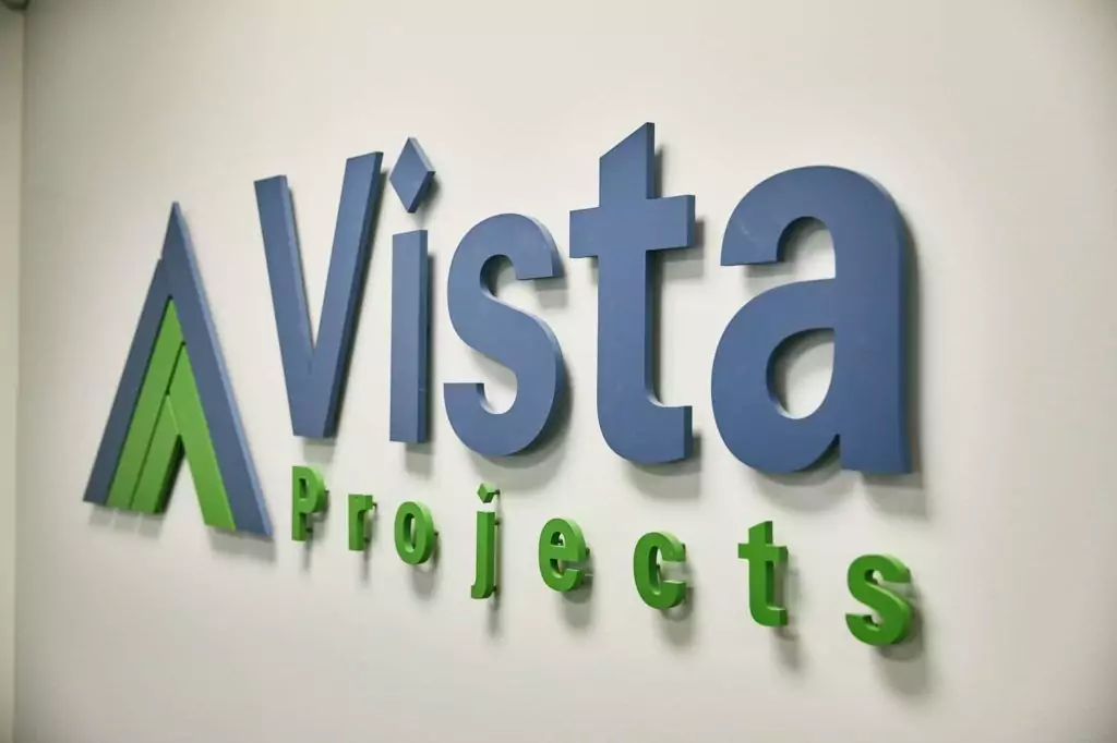 Vista Projects wall signage
