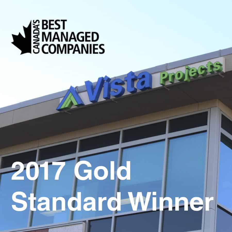 Best Managed Company Vista Project 2017 Gold Standard Winner